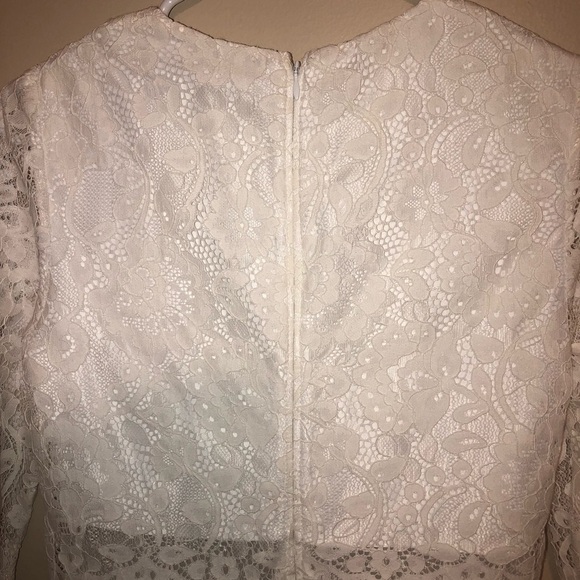 NWT ASOS Bridal Edition Gigi Crop Lace Mini Wedding Dress - Picture 9 of 10